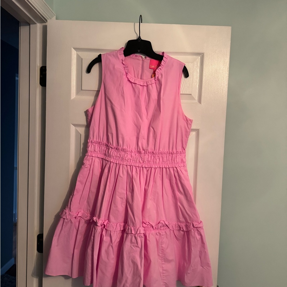 Lilly Pulitzer Pink Ruffled Tiered Sundress